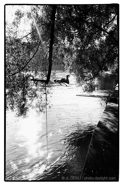 plongeon dans le Rhin - dive in the Rhin